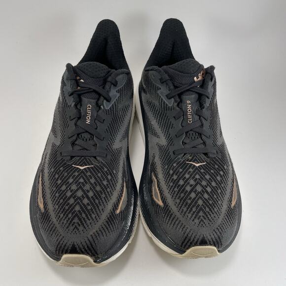 Hoka One One Clifton 9 Running Shoes Womens Size 9 D Wide Black Athletic Sneaker - Picture 10 of 10